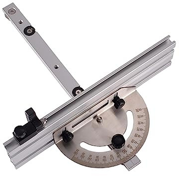 Baoblaze Präzisions-Gehrungslehrensystem für Tischsägen mit Gehrungsanschlag, 120°-Winkelanschläge, verstellbar für Tischkreissäge, Bandsäge, Frästisch, 250MM