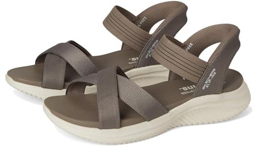 Skechers Femme Ultra Flex 3.0-Never Netter Hands Free Slip-ins Sandale, Taupe foncé, 41 EU