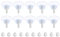 Knadgbft Lot de 10 ventouses puissantes en caoutchouc pour plateaux de table en verre avec vis M6