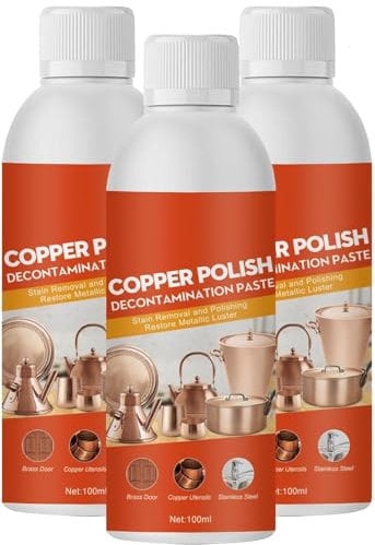 Brass Cleaner，Copper Cleaner and Polish for Pots and Pans，Brass Copper Cleaner Polish Spray，Copper Cleaner for Pots and Pans，Gently Cleans And Removes Tarnish