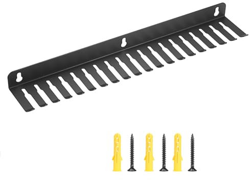 Sumnacon Wall Mounted Cable Hanger Cable Rack with Slots (19 Slots)
