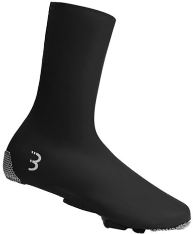 BBB Cycling wasserdichte Fahrrad Überschuhe für Herren und Damen | Schuhüberzieher Aerodynamisch und Leicht | Überschuhe Wasserdicht für Rennrad | RaceFlex BWS-29 Schwarz