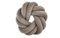TISECO Home Studio - Kissen (gefüllt) Knot - Samt - Knotenkissen - 30x30x7cm - Taupe