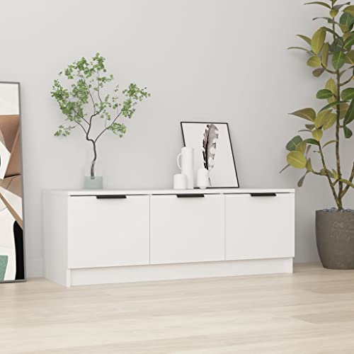 CKioict Meuble TV suspendu pour DVD - Meuble de salon - Blanc - 102 x 35 x 36,5 cm - Matériau du bois - Convient pour bureau, hôtel, salon