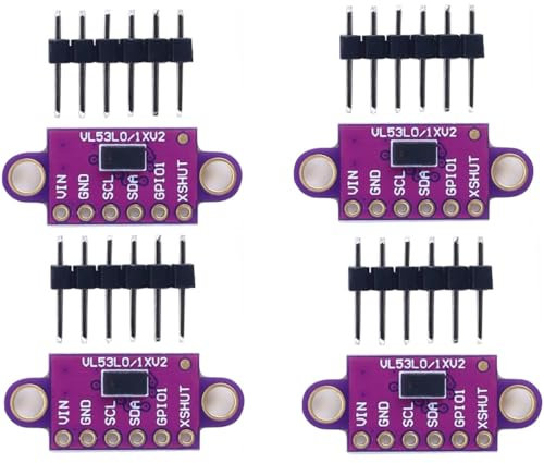DUBEUYEW VL53L0X Time-of-Flight Entfernungssensor Flugmessung ToF Laser Range Finder 940nm Laser Detect Modul für Arduino (4PCS)
