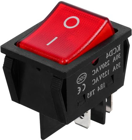 Anneome Interrupteur à Bascule Pour Bateau Avec Voyant Led Intégré Broches Haute Puissance Interrupteur Rocker Pour Voiture Et Applications Automobiles