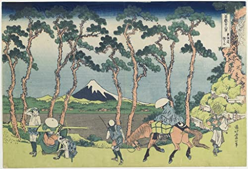 NAAYRASA Berühmte Gemälde Poster Und Drucke Abstraktes Gemälde Hodogaya auf der to_kaido_ road von katsushika Hokusai Berühmte Leinwand Druckenfür Schlafzimmer Home Decor 60x90cm