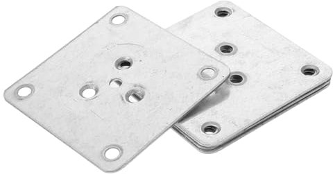 AUTSUPPL 5pcs Thick Wood Table Leg Mounting Plates Heavy-duty Furniture Leg Connectors 4 Holes Suitable for Sofa and Table Feet 7x7cm 1.5cm Thick