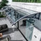 Vordach überdachung, Veranda-Markise, Graue Moderne Polycarbonat-Abdeckung, Terrassen-Veranda-Markise, UV-Schutz, Regen- Und Schnee-Markise Für Veranda/Terrasse/Dach (60x230cm/24x91in)
