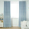 Aotiwe Gardinen Blau, Gardine Schlafzimmer Einfarbig mit Stickmuster Gardinen Küche Landhaus Stoffgarn 2er Set 137 x 160cm