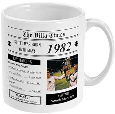 Villa Personalised Mug, Personalise for Any Year, Coffee Cup for All Villans. Gift for him. Aston