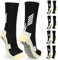 BOARDFEB 5 Paar Herren-Fußballsocken, einfarbige schwarze Grip-Socken, Fußballsocken, rutschfeste Sportsocken für Fußball, Basketball, Volleyball, Laufen, Reisen und andere Sportarten