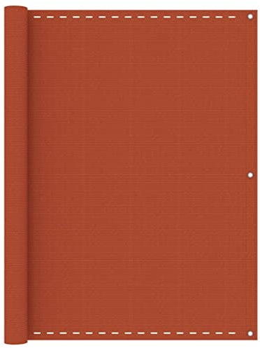 NQJIBUE Home Garden,Balkon Paravent Orange 120x600cm HDPE