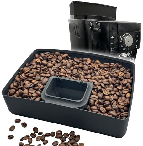 Coffee Bean Container Extension Compatible with De'Longhi Magnifica S ECAM - up to 600 g Bean Container, Coffee Bean Attachment, Accessories for De'Longhi Coffee Machine
