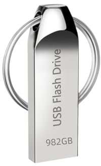 Poxfun USB Stick 982GB, Fast Speed 3.0, Dustproof, Waterproof, Stable USB Memory Stick for Data Storage