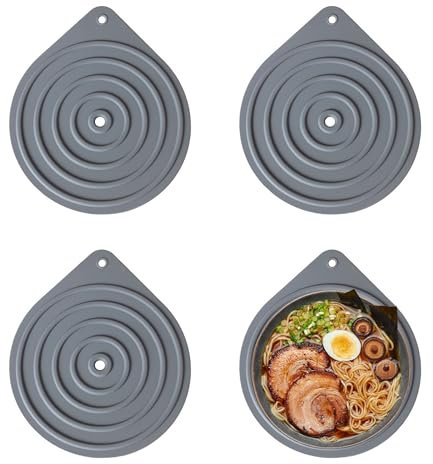 4PCS Microwave Plate Warmers, Silicone Plate Warmer for Warming Dinner Plates, Plate Warmer Heat Resistant, Non-Slip Silicone Mats for Microwave Oven Hot Plate Pan Pot