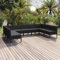 KLYEON 9-TLG. Garten-Lounge-Set mit Auflagen Poly Rattan Schwarz,Garten Lounge Set aus Rattan – wetterfestes und modulares Sofa für entspannte Stunden im Freien Gartenmöbel
