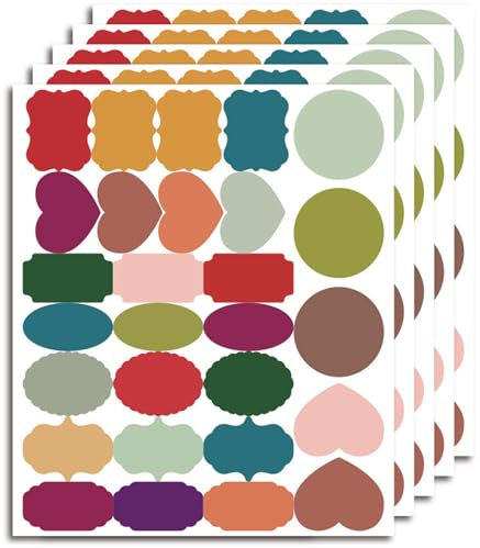 280 farbige Kreidetafel-Aufkleber, selbstklebend, abnehmbar, wiederverwendbar, für Küche, Aufbewahrung und Büro