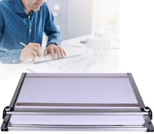 XCSCUK Professionelles Architektur-Zeichentablett, Zeichnungswerkzeuge mit Lineal und Parallelbar für präzises Zeichnen und Designprojekte (60 * 45cm)