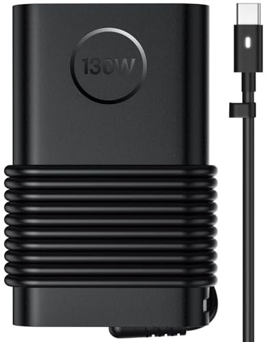Chargeur USB C 130W pour Dell XPS 9575 9500 9510 9520 9530 9700 9710 9720 9730 Latitude 5520 5510 5420 7410 7310 7210 9410 9510 9520 Précision 5530 5550 5560 5570 5750 5760 3560 3561