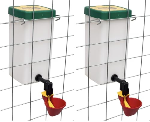 2 X 1 LT S M Pet Supplies Chicken Drinkers with Large Cup and bracket