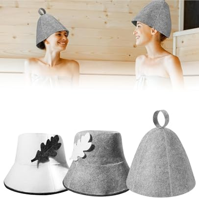 ALONK 3 Stück Saunahut, Saunahut Herren und Damen, Sauna Hut