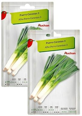 Semillas de Puerro Carentan 3, Pack de 2 Sobres para Sembrar