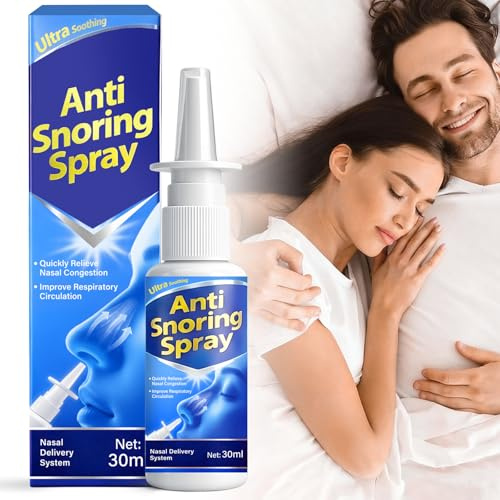 Anti-Schnarch-Spray,die Lösung gegen Schnarchen, Wirksame Schnarcherlinderung, Unterstützt Ruhigen Erholsamen Schlaf, Einfach Anzuwenden,30ml