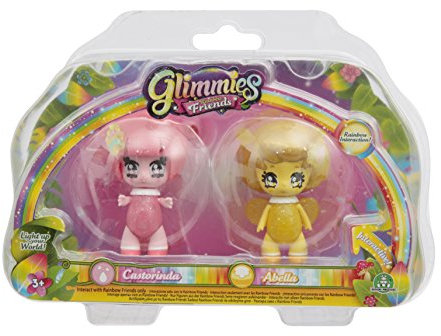 Giochi Preziosi - Glimmies Rainbow Friends Blister Doppio, Castorinda e Abella