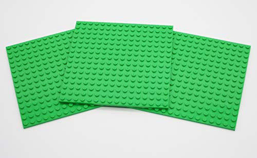 LEGO® 3 x BRIGHT GREEN PLATE (Base Boards Baseplate) 16x16 Pin/Stud (12.8cm x 12.8cm x 0.5cm) FREE UK POSTAGE - Taken from sets and Supplied by Bricks and Baseplates®