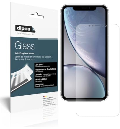 dipos 2x Displayschutzfolie 9H matt für Apple iPhone XR | Antireflex, entspiegelnd, bricht und splittert nicht, kein Echtglas, Anti-Shock, kratzfest, blasenfrei, selbstklebend