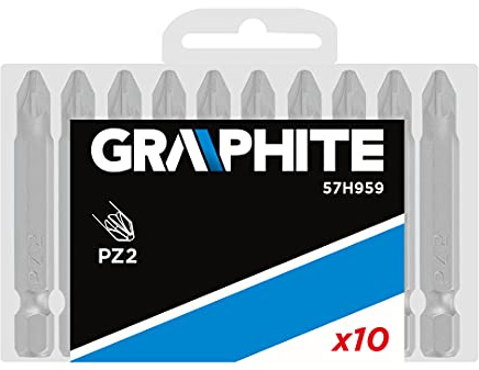 Screwdriver Bit PZ2, 25 mm, 1/4 Zoll, 10 Stück.