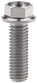 Yaruijia Vis à tête hexagonale M8 x 15 20 25 30 35 40 45 50 55 60 65 mm à petite bride pour pièces de moto et vélo Pas de 1,25 mm (M8 x 15 mm, Titane)