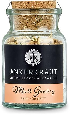 Ankerkraut Mett Finisher, zum Würzen von Hack und Mett, 85 g im Korkenglas