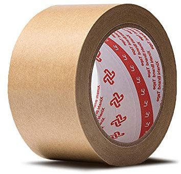 Lot de 5 rouleaux de ruban adhésif en papier kraft pour emballage à dos plat 60 mm x 20 m