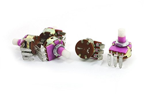 Aexit B500K 500K Ohm 6mm Gewinde 6mm Rändelwelle 3-polig Linear B Typ Verstellbar Drehknopf Kegel Potentiometer 5Pcs (27433c1e1f016e9d68658035d8bc1063)