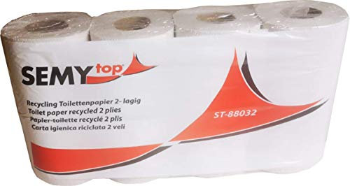 8 x 8 Pack Klopapier 64 Rollen Toilettenpapier 2-Lagig 250 Blatt Grosspackung