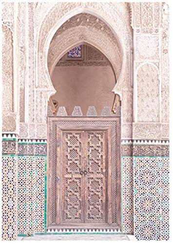 YYLPLLE Marokkanische islamische Türpuzzle, 1000 Teile, Puzzle für Unterhaltung, Stressabbau-Spiele für Erwachsene, 50 x 75 cm