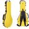 Crossrock Fiberglass Mandolin Case-Fits Both A & F Styles Straps, Accessory Compartment, Fixed & Removable Padding-Includes TSA Lock-Yellow