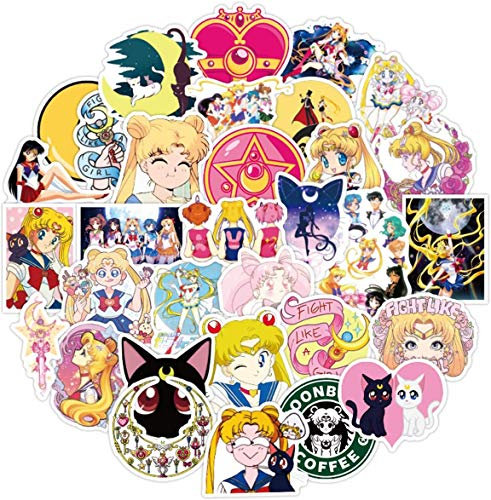 100pcs Sailor Moon Aufkleber Anime Vinyl Stickers Decals für Auto Motorräder Gepäck Skateboard Laptop