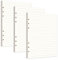 3 Packung/240 Blätter Horizontale Linie Papier A5 Refill Paper Nachfüllpapier 6 Löcher Ersatzblätter für Filofax A5 Notizbuch Tagbuch Skizze Malerei