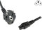 CHLOLMY Cavo di alimentazione PC Tripolare CEE7 Schuko a IEC 320 C5, 3Pin AC Cavo di Trifoglio, 10A-16A 250V per caricabatterie per computer portatili, scanner e stampanti
