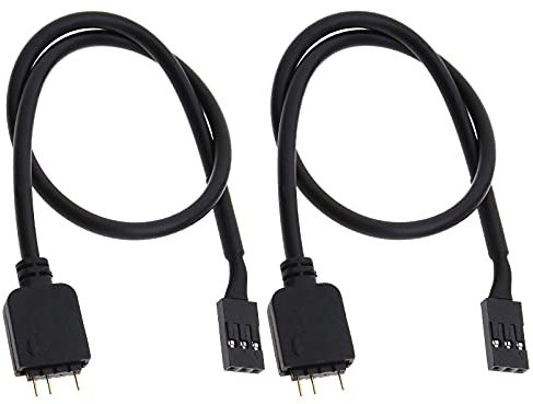 Create idea 2pcs 5V 3Pin to VDG RGB Conversion Line Cable Connector 50cm for Computer Motherboard with 2 Copper Needle Optimal Performance