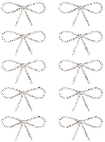 Diamant Strass Schleife, 10 Stück Diamant Strass Schleife Glas Flash Brosche Klaue Kette Anzug Kleid Pin Haarschmuck