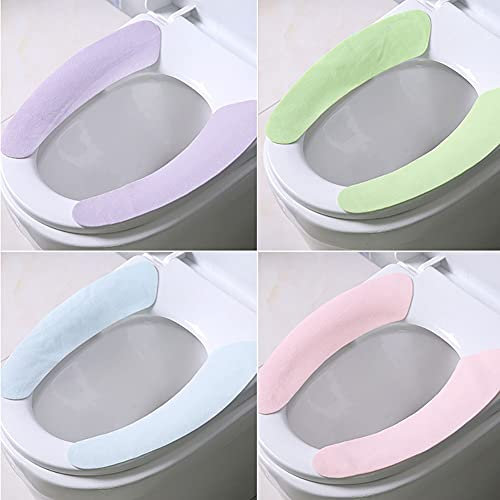 HAMON Fundas de tapa de inodoro, lavables, cálidas, lavables, para asiento de inodoro, fundas de asiento de inodoro, lavables, juego de fundas para asiento de inodoro