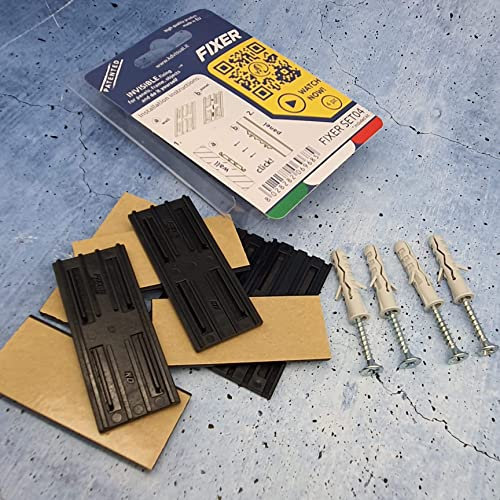Fixer Lot de 4 fixations invisibles pour panneaux à double face