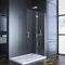 Walk-in Duschwand 90x195cm Faltbar, Duschabtrennung Walk in Duschtrennwand Falttür Dusche aus 6mm ESG Nano Sicherheitsglas, Easy-clean Glastrennwand