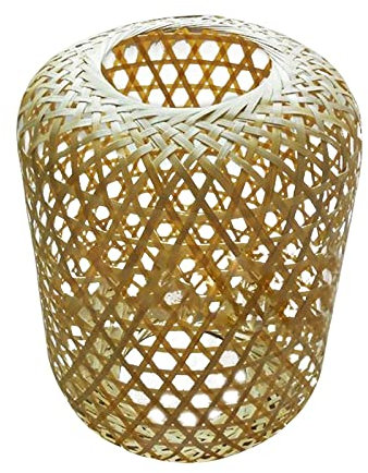 SM SunniMix Abats-jour, Abat Jour Osier, Luminaire Bambou, Abat Jour Rotin, Abat-jour En Bambou Plafonnier Luminaire Suspendu Abat-jour Décoratif Pour Chambre D'enfant Salon