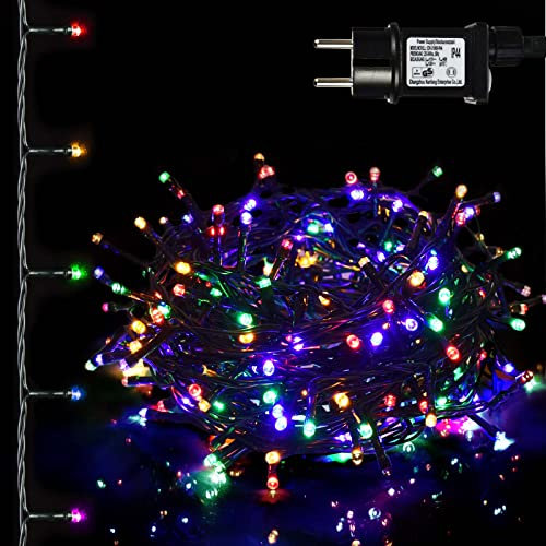 ARRANCIO Luci Albero Di Natale Multicolore, Luci Natalizie a 1000 LED 50 Metri, Cavo Verde, 8 Modalità, Luci Albero Di Natale da Interno Ed Esterno, Impermeabile IP44 (Cavo Verde, 1000 LED, Luce RGB)