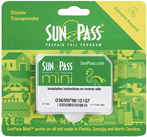 Transponder Direct SunPass Mini Aufkleber Pre-Paid Toll Program für Florida - mit Registrierungsfach